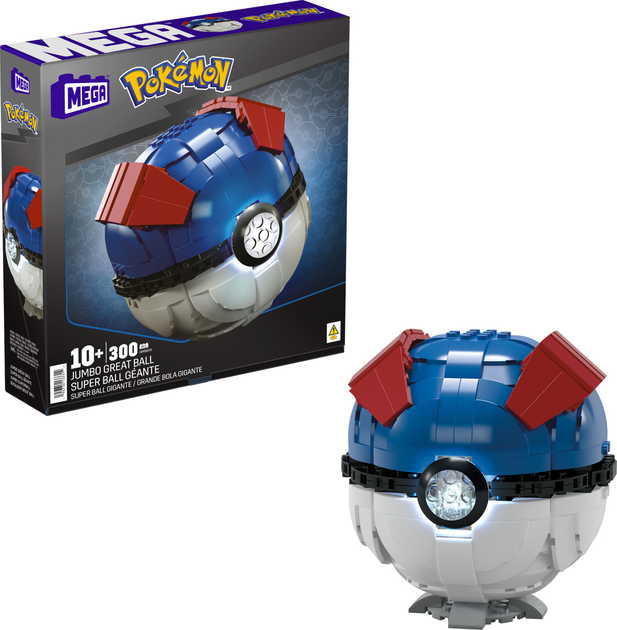 Zestaw klocków Mattel Mega Pokemon Duży GreatBall 299 części (0194735133314) - obraz 1