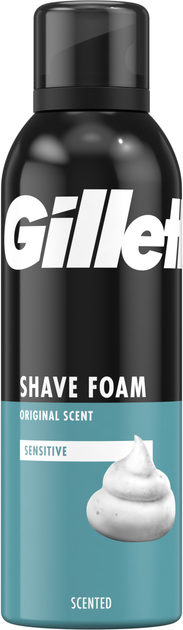 Піна для гоління Gillette Classic Sensitive 200 мл (3014260228682) - зображення 2