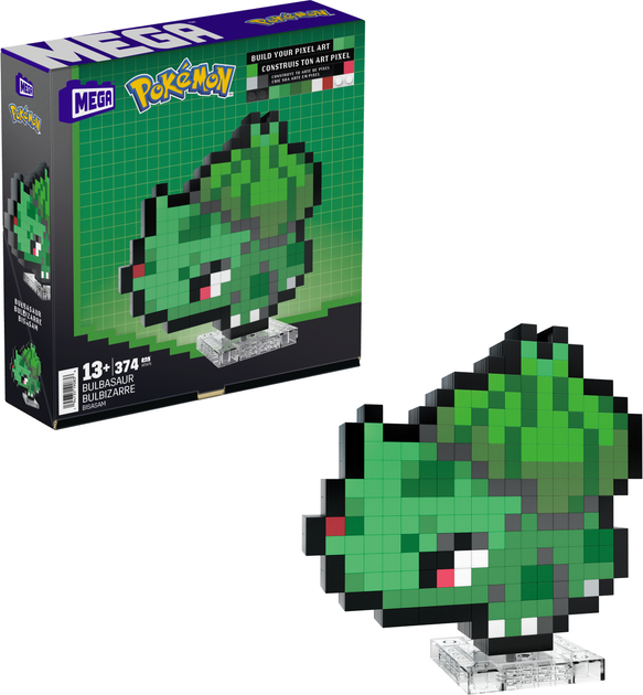 Zestaw klocków Mattel Mega Pokemon Bulbasaur 400 części (0194735190836) - obraz 1