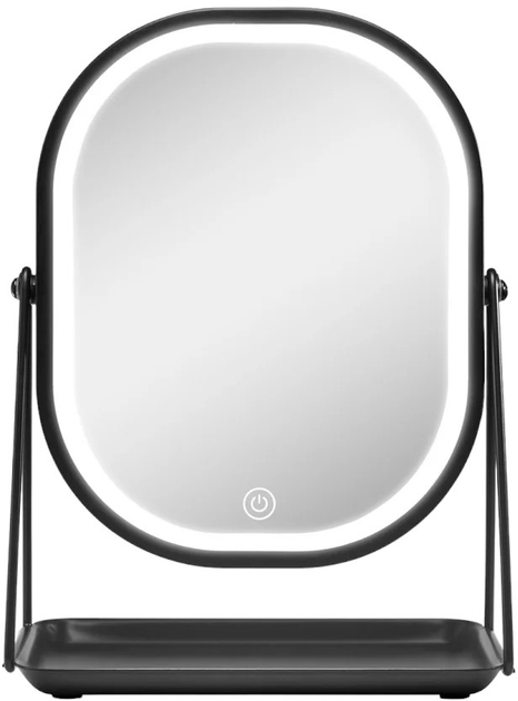 Дзеркало косметичне Gillian Jones Mirror With Led Light and Tray Black (5713982011470) - зображення 2