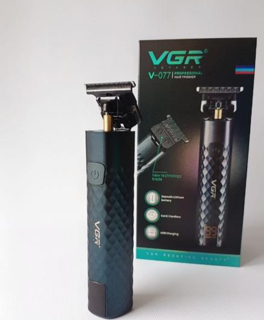Бездротова професійна машинка для стрижки волосся VGR V-077 тример для бороди - Фото 5 Бездротова професійна машинка для стрижки волосся VGR V-077 тример для бороди - зображення 5