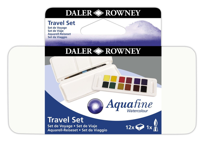 Zestaw podróżny Daler-Rowney Aquafine 12 kolorów (5011386117058) - obraz 1