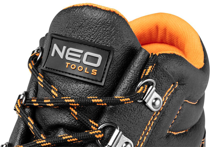 Черевики робочі захисні NEO Tools S1 SRC 82-165 шкіряні 46 Чорно-помаранчеві (5907558484137) - зображення 4