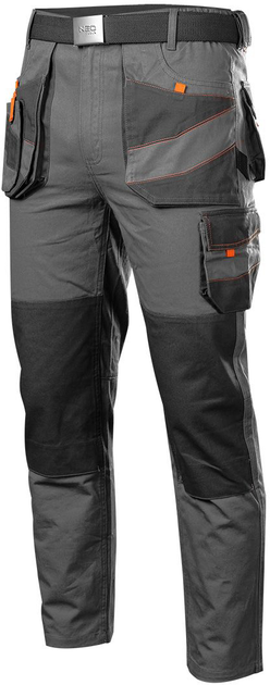 Штани робочі NEO Tools Cotton Slim 81-325 S Сірі (5907558453133) - зображення 1