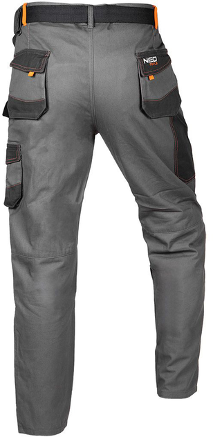 Штани робочі NEO Tools Cotton Slim 81-325 S Сірі (5907558453133) - зображення 2