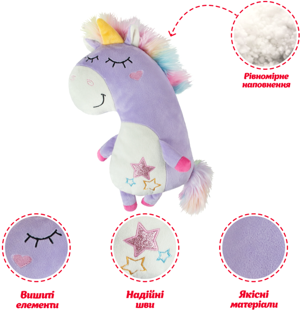 Подарункова іграшка DGT-PLUSH Єдиноріг Плюша 16х6х30 см (4820266221546) - зображення 3