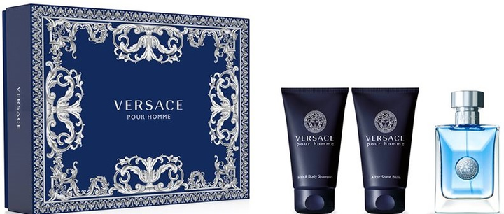 Подарунковий набір для чоловіків Versace Pour Homme Туалетна вода 50 мл + Бальзам після гоління 50 мл + Гель для душу 50 мл (8011003879311) - зображення 1