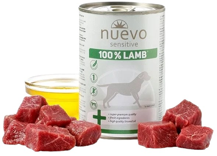 Вологий корм Nuevo Sensitive з ягням для дорослих собак 400 г (4250231534638) - зображення 1