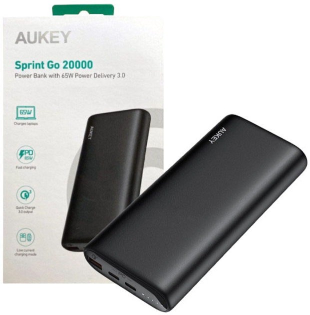 УМБ Aukey PB-Y37 20000 mAh USB-C Black (0608119203789) - зображення 1