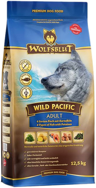 Sucha karma dla psów Wolfsblut Wild pacific adult 12.5 kg (4260603784721) - obraz 1