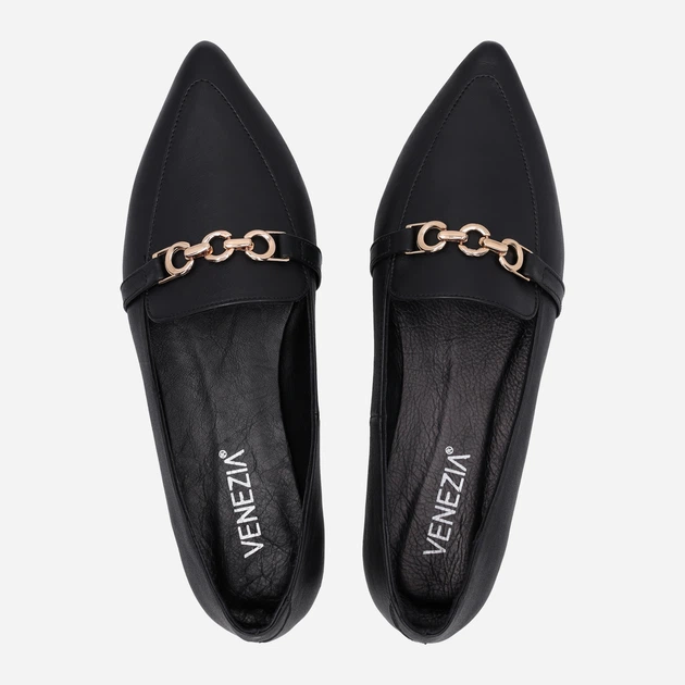 Lordsy damskie skórzane Venezia E234 38 25 cm Czarne (5906140382578) - obraz 5