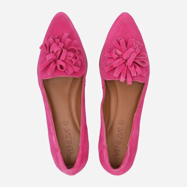 Lordsy damskie skórzane Venezia LOG9473 SUE 36 23.7 cm Różowe (5906140393369) - obraz 5