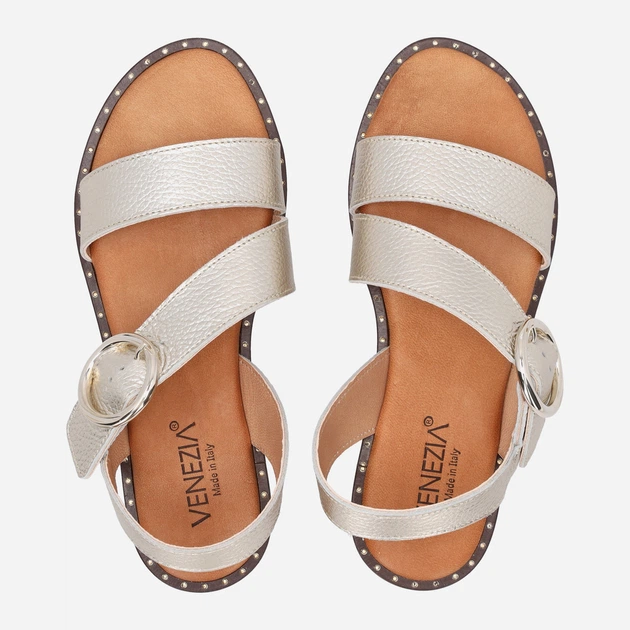 Sandały damskie skórzane Venezia 1481 LA BO 41 27 cm Złote (5906140458822) - obraz 5