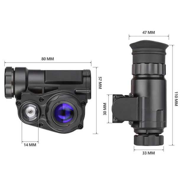 Тактический цифровой монокуляр ночного видения Spina optics NVG-10 с креплением (244740) - изображение 2