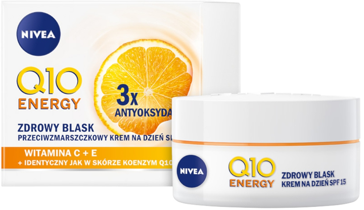 Zestaw do pielęgnacji twarzy Nivea Duopack Q10 Energy Krem na dzień 50 ml + Krem na noc 50 ml (5900017095073) - obraz 2