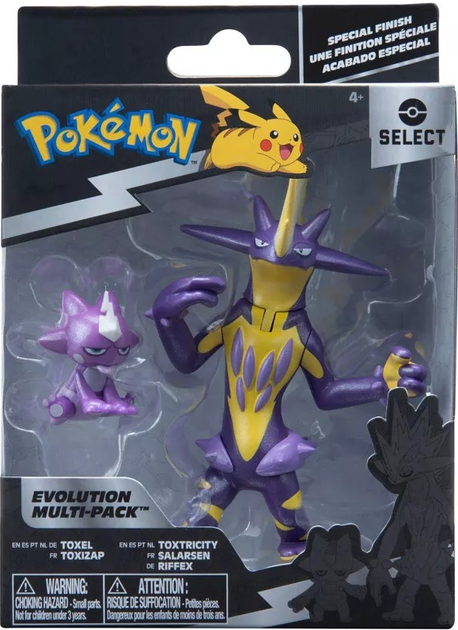  Ігрова фігурка Jazwares Pokemon Select Evolution Toxel and Toxtricity (0191726483748) - зображення 1