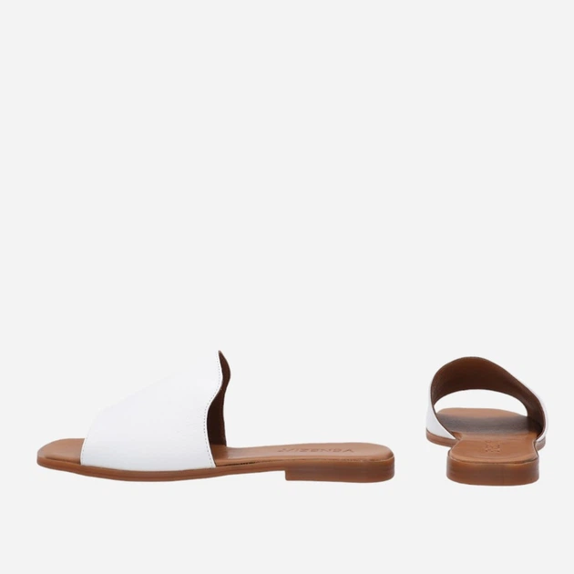 Klapki damskie eleganckie skórzane Venezia 13169 101 38 25 cm Białe (5906140318348) - obraz 3