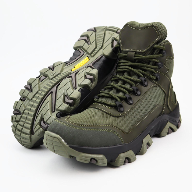 Кожаные демисезонные ботинки OKSY TACTICAL Оlive арт. 070112-cordura 43 размер - изображение 1