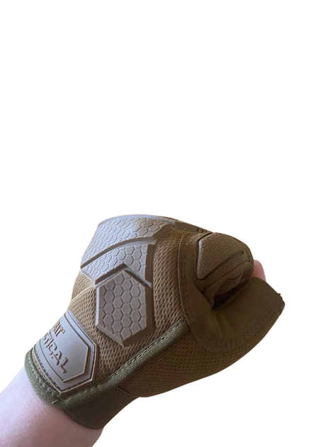 Рукавички тактичні KOMBAT UK Alpha Fingerless Tactical Gloves койот L (kb-aftg-coy-l) - Фото 7 Рукавички тактичні KOMBAT UK Alpha Fingerless Tactical Gloves койот L (kb-aftg-coy-l) - зображення 7
