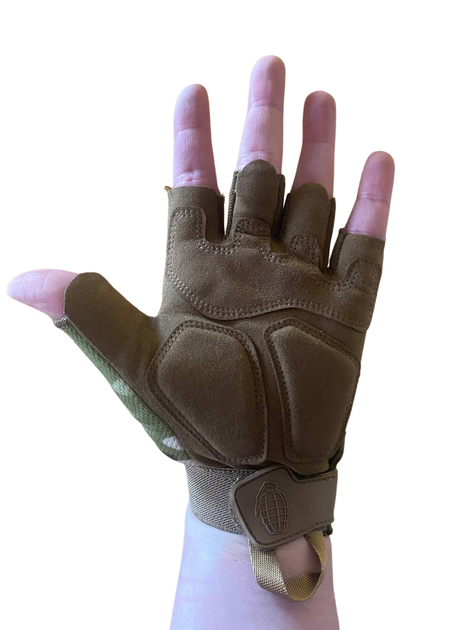 Рукавички тактичні KOMBAT UK Alpha Fingerless Tactical Gloves мультікам L (kb-aftg-btp-l) - изображение 6
