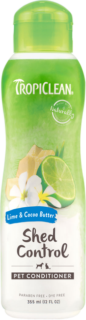 Кондиціонер TropiClean Lime & Cocoa Butter для прискорення линьки у собак та котів (0645095202535) - зображення 1