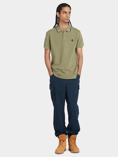 Поло довге чоловіче Timberland TB0A26NF L Хакі (194902914289) - зображення 3