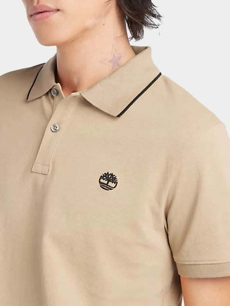 Поло довге чоловіче Timberland TB0A26NF-DH41 XXL Бежеве (194902914012) - зображення 4