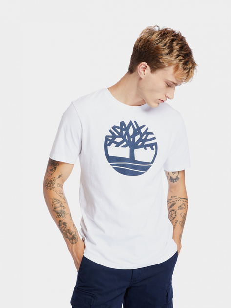 T-shirt męski bawełniany Timberland TB0A2C2R M Biały (193393784104) - obraz 1