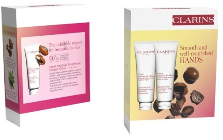 Zestaw kremów do rąk Clarins Hand and Nail Treatment Cream 2 x 100 ml (3666057305825) - obraz 3