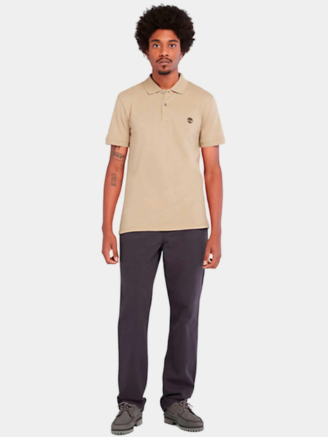 Koszulka polo męska Timberland TB0A2DJE M Beżowa (194902941315) - obraz 3