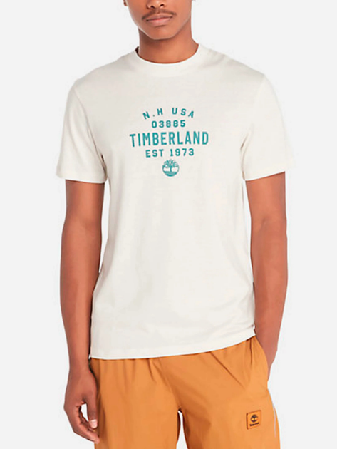 T-shirt męski bawełniany Timberland TB0A5UF7 M Biały (194903902100) - obraz 1