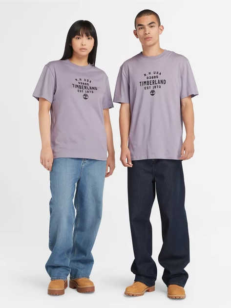 T-shirt męski bawełniany Timberland TB0A5UF7 XL Fioletowy (194903902810) - obraz 3