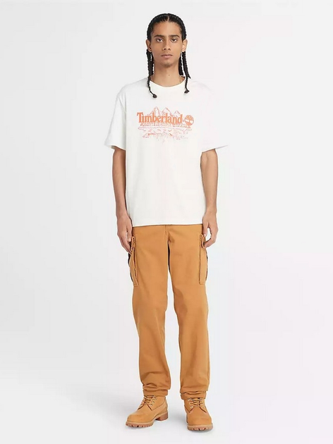 T-shirt męski bawełniany Timberland TB0A5UFU M Biały (194903902414) - obraz 3