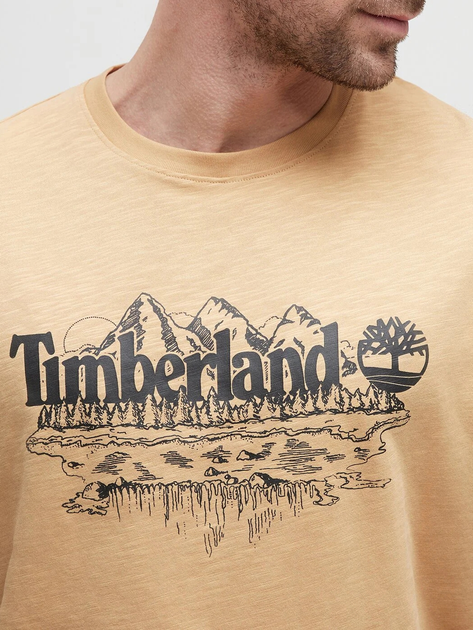 T-shirt męski bawełniany Timberland TB0A5UFU XXL Beżowy (194903903091) - obraz 4
