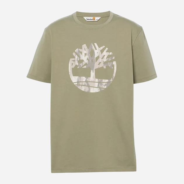 T-shirt męski bawełniany Timberland TB0A5UP3 S Khaki (194902995943) - obraz 4