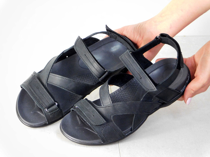 Босоножки мужские кожаные (699-5) 43р черные от продавца: stylish legs ...