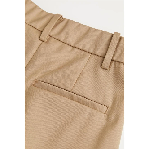 Брюки Regular Fit широкие прямые для женщины H&M 1096238-001 36(S) Бежевый - изображение 2
