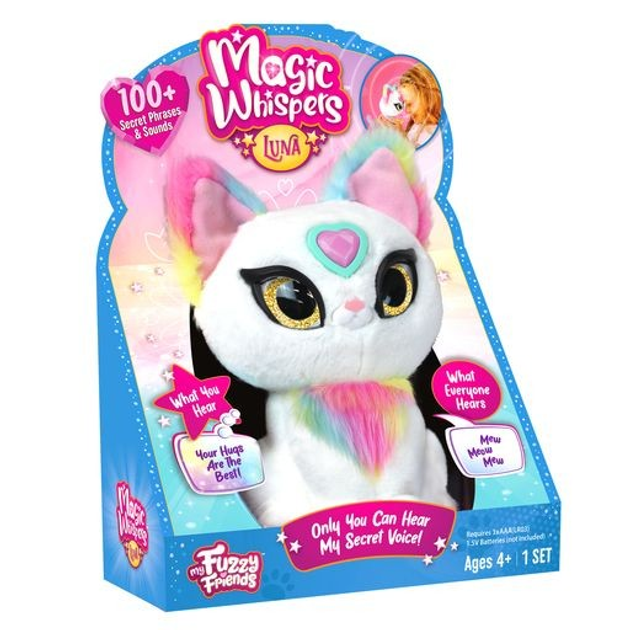 М'яка іграшка My Fuzzy Friends Magic Whispers Kitty biała (810017186037) - зображення 1