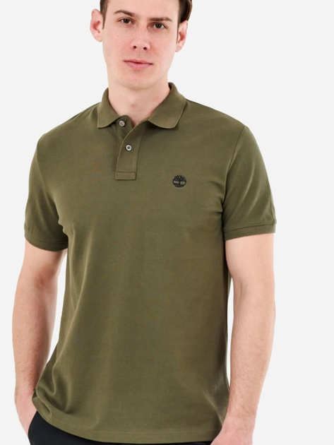 Koszulka polo męska Timberland TB0A26N4 L Khaki (196010304228) - obraz 1