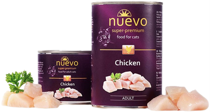 Mokra karma dla kotów Nuevo Chicken Adult z kurczakiem 200 g (4250231595158) - obraz 1