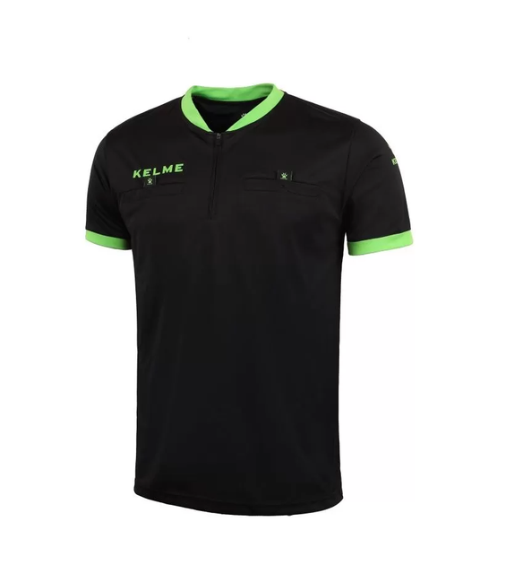 Суддівська форма KELME Short Sleeve Refree Set Розмір XL чорна - Фото 2 Суддівська форма KELME Short Sleeve Refree Set Розмір XL чорна - зображення 2
