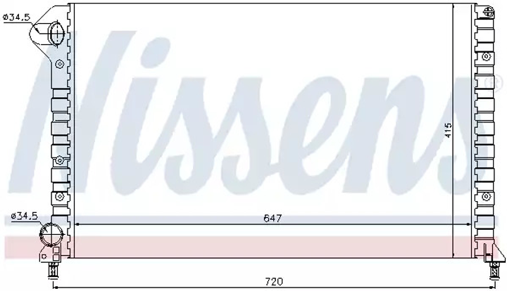 Радіатор охолодження FIAT DOBLO (119, 223) (01-) MT , NISSENS (61767) - зображення 1