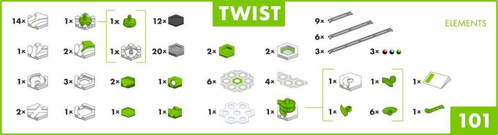 Конструктор Ravensburger Gravitrax Twist Starter Kit 95 деталей (4005556225767) - зображення 5