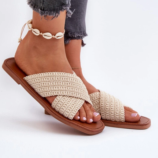 Жіночі шльопанці Big Star NN274078 41 Бежеві (5900714758219) - зображення 6