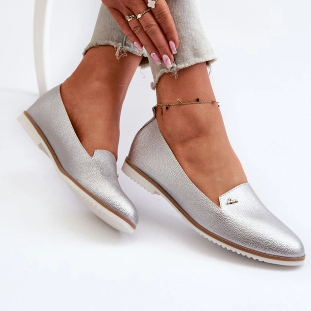 Жіночі сліпери Enzla 37 Сріблясті (5905677174229) - зображення 4