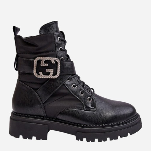 Жіночі зимові черевики Gennee 39 Чорні (5905677890129) - зображення 1