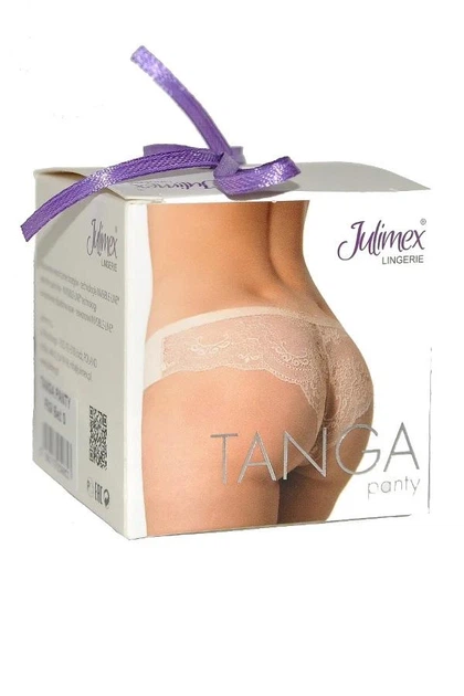 Труси бразиліана з мереживною спинкою Julimex TANGA Шоколад L - Фото 4 Труси бразиліана з мереживною спинкою Julimex TANGA Шоколад L - зображення 4