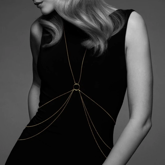 Цепочка для тела Bijoux Indiscrets Magnifique 8 Body Chain - Gold, украшение для тела - изображение 2