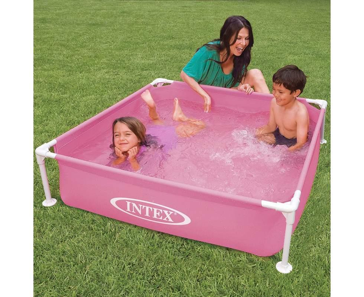 Басейн каркасний квадратний Intex ігровий комплекс для купання для дачі ...