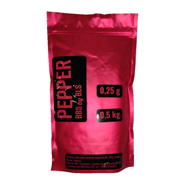 Страйкбольні кулі Pepper By BLS Precision 0,25g 0,5kg Red Tracer, 2000 шт. - зображення 1